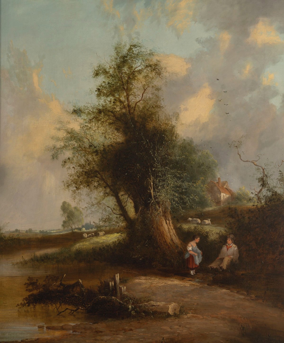 École flamande une paire de tableaux huile sur toile, XIXe siècle — 19