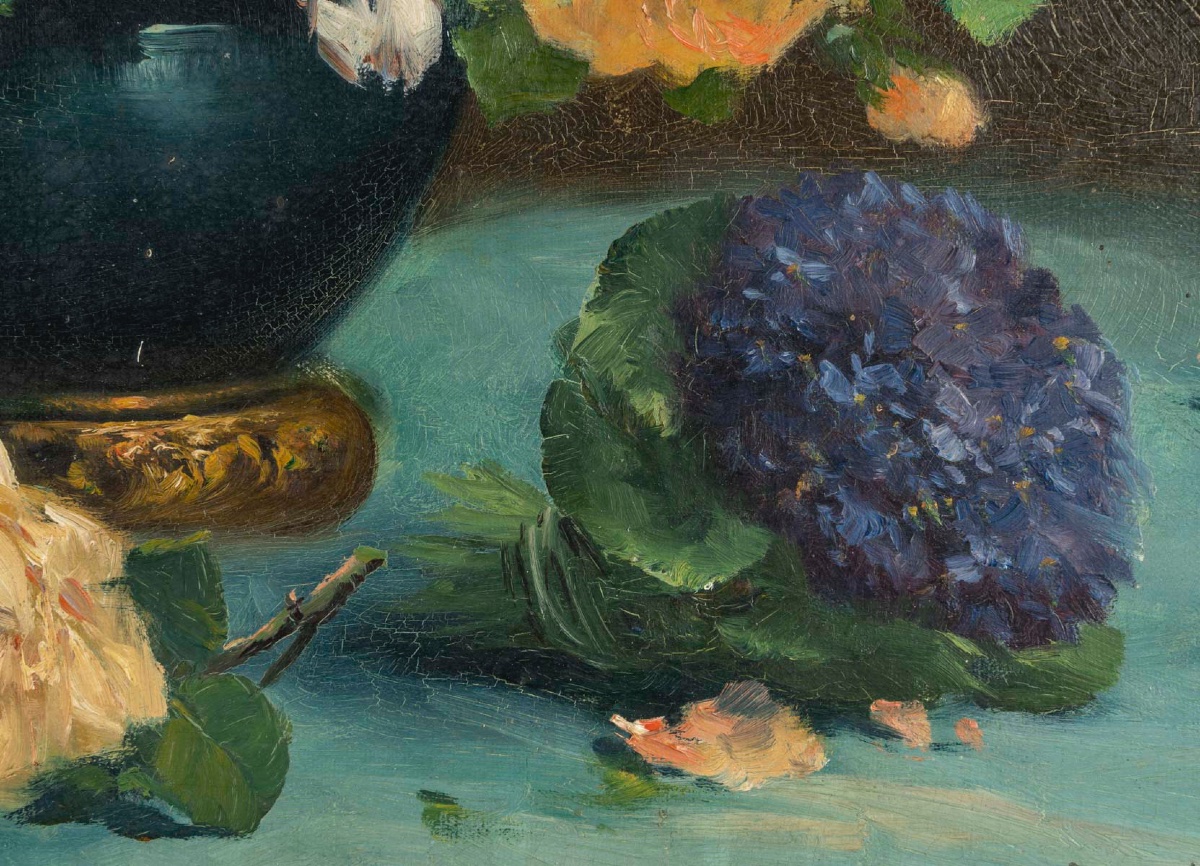 Tableau de fleurs CAUCHOIS Eugène Henri, fin du XIXe siècle — 8
