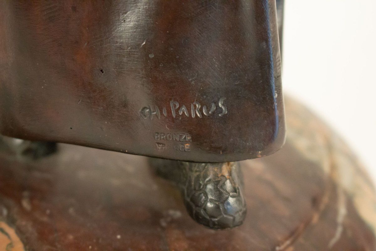 Chiparus Demetre, Statue Orientaliste en bronze à Patine Brune — 9