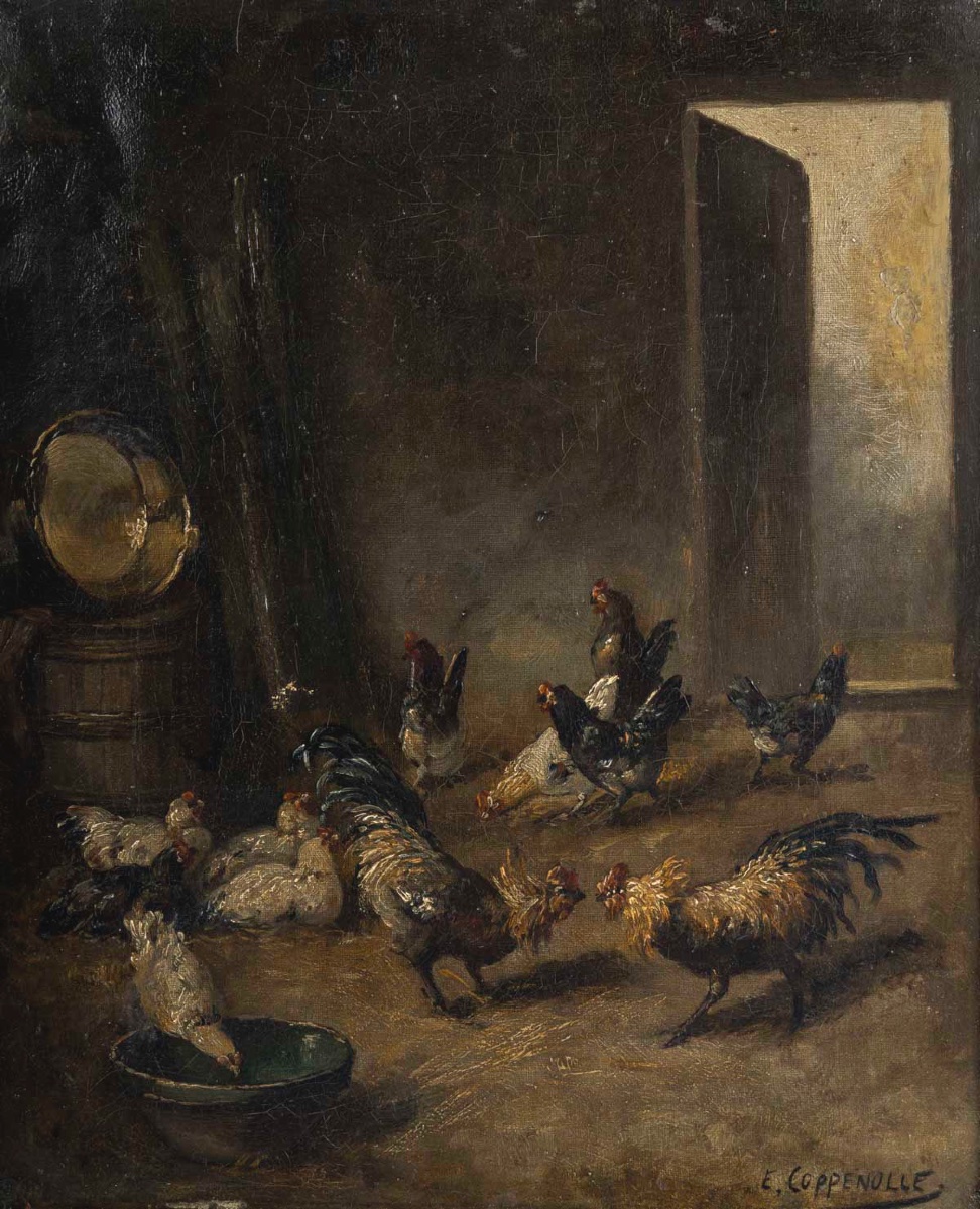 Tableau de basse court Coppenolle, fin XIXè siècle — 3