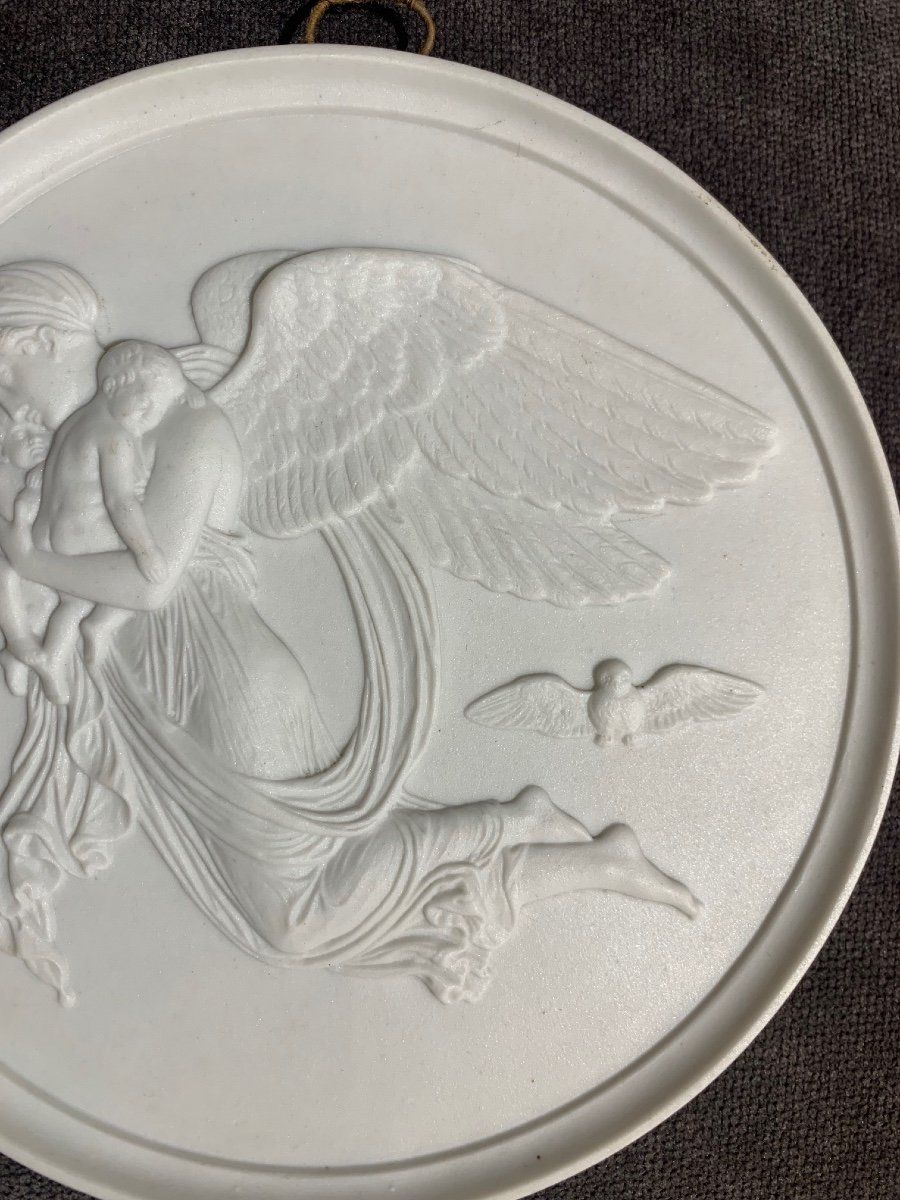 Paire de Plaques biscuit porcelaine de style art nouveau — 10