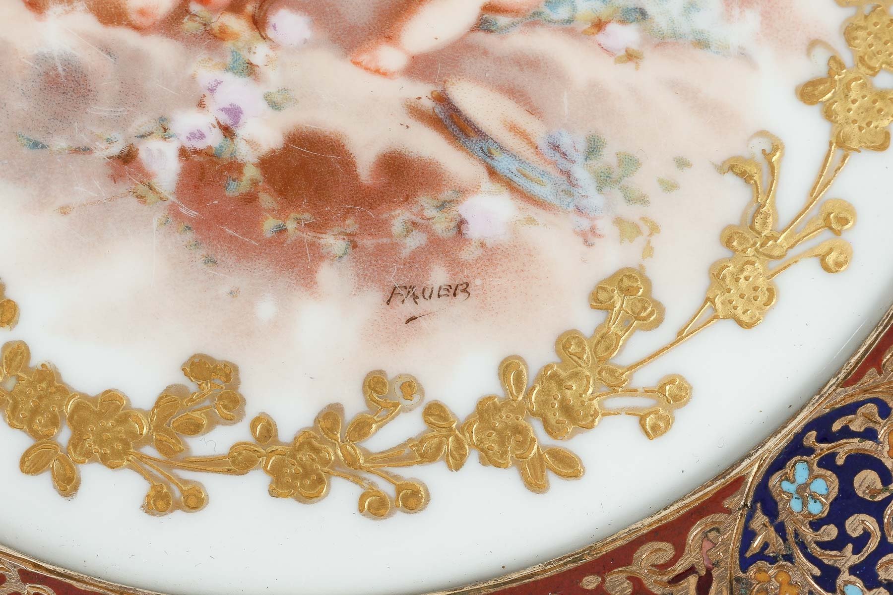 Belle coupe en bronze et émail cloisonné fin du XIXe siècle — 9