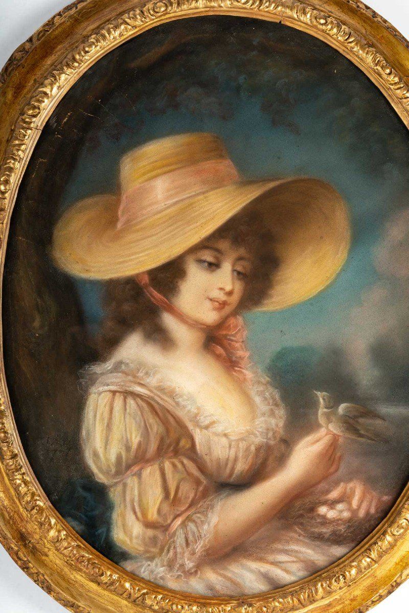 Pastel d'une ELEGANTE XVIIIe siècle — 7