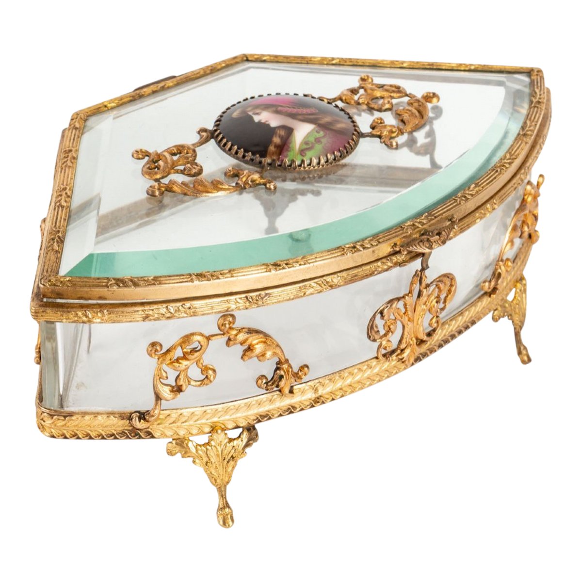 Un coffret à bijoux en cristal et bronze fin du XIXe siècle — 2