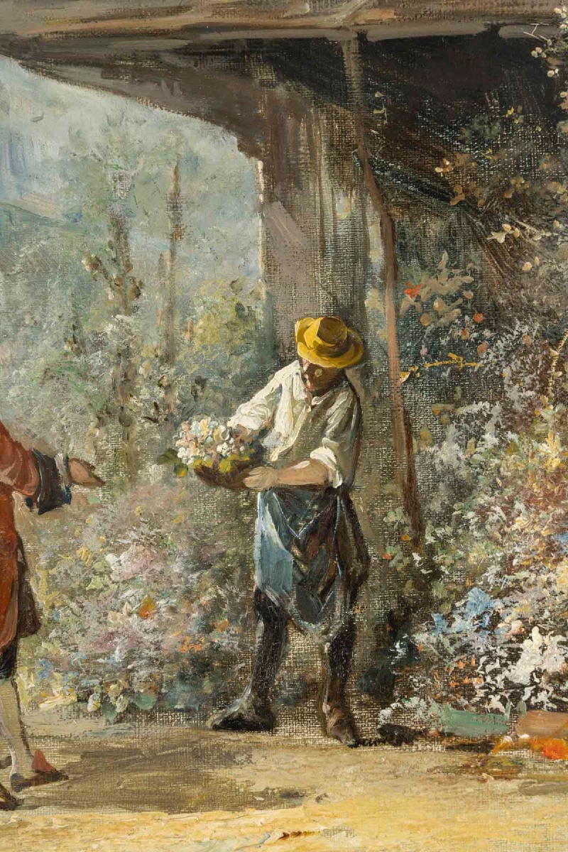 Paire de tableaux huile sur toile, fin du XIXe siècle — 12