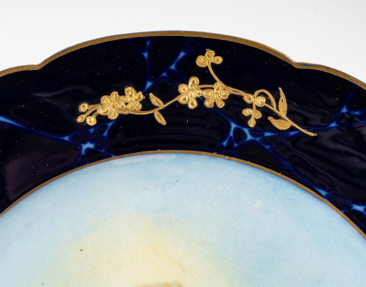 Série d'Assiettes en porcelaine bleu et blanc fin du XIXe siècle — 3