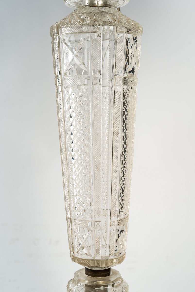 Lampe en Argent et cristal fin du XIXe siècle — 8