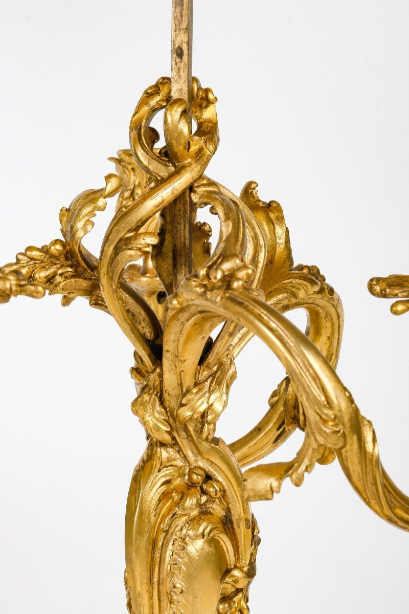Lampe en bronze doré signé Rambaud — 8