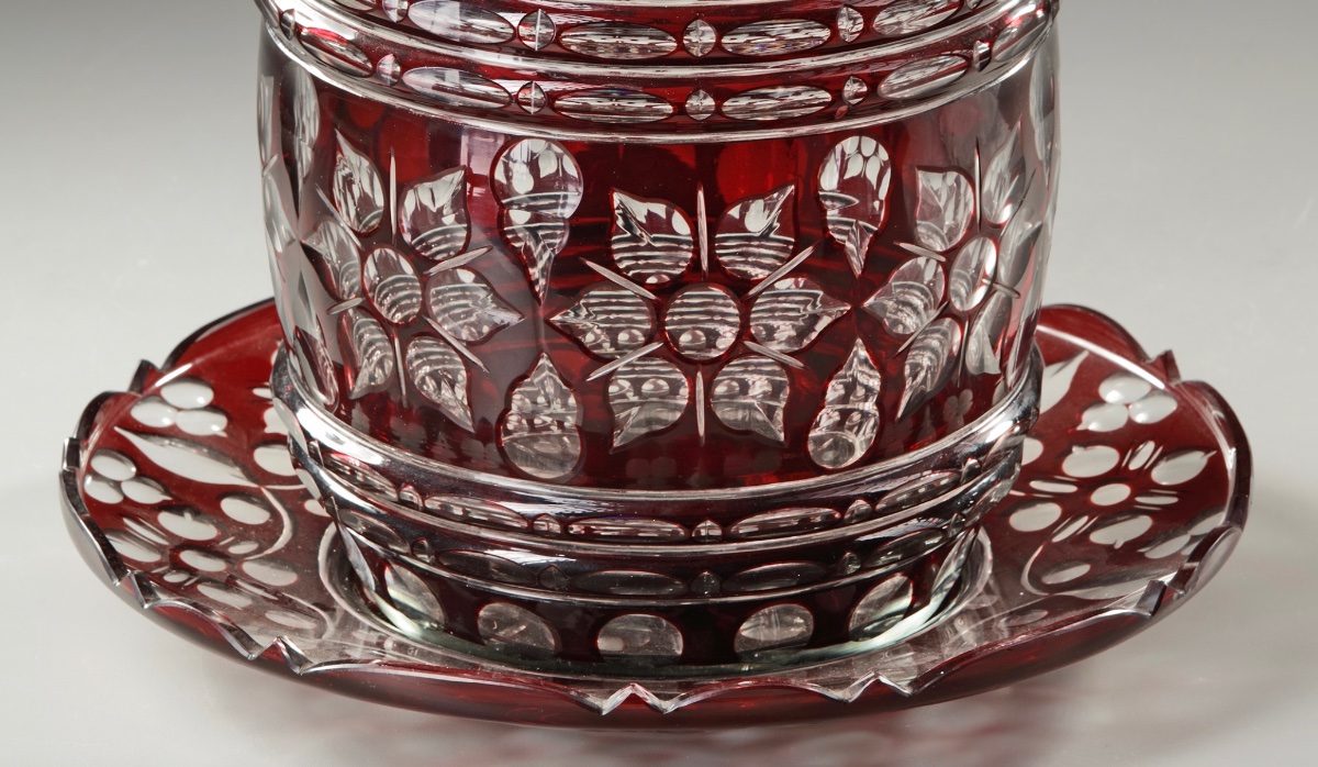Cristal de Bohême un bol de Punch fin du XIXe siècle — 7