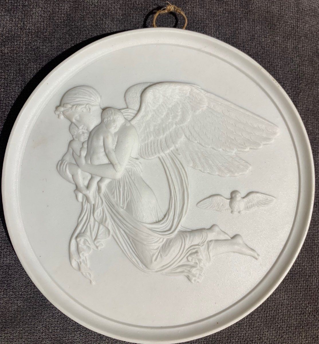 Paire de Plaques biscuit porcelaine de style art nouveau — 8