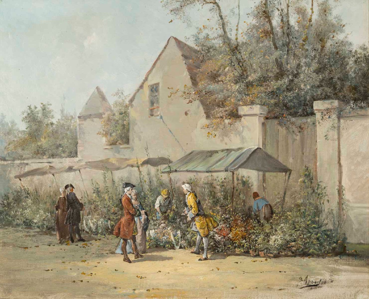 Paire de tableaux huile sur toile, fin du XIXe siècle — 4