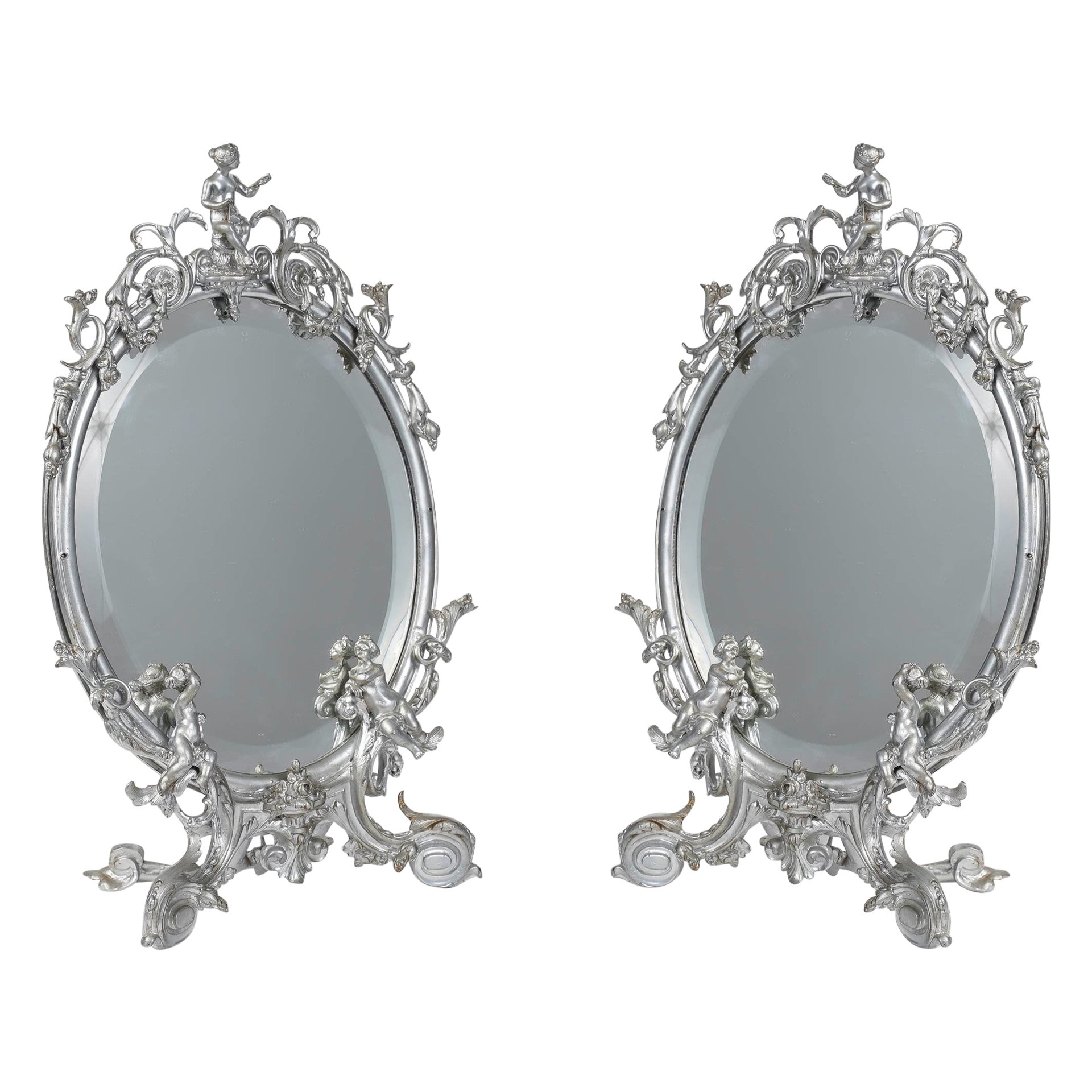 Une belle paire de miroirs de table fin du XIXe siècle — 2