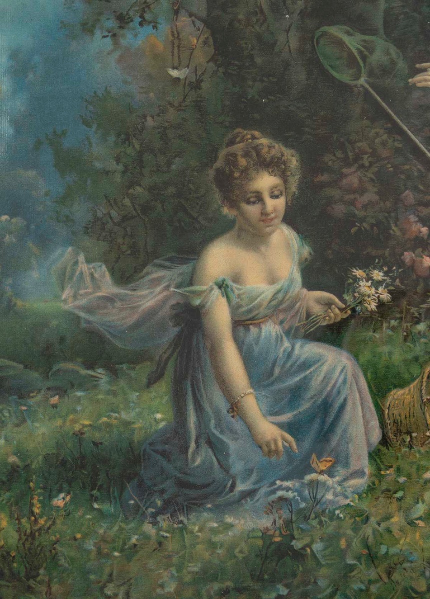 Paire de gravures rehaussées à l'aquarelle, époque Napoléon III, vers 1860-1870 — 8