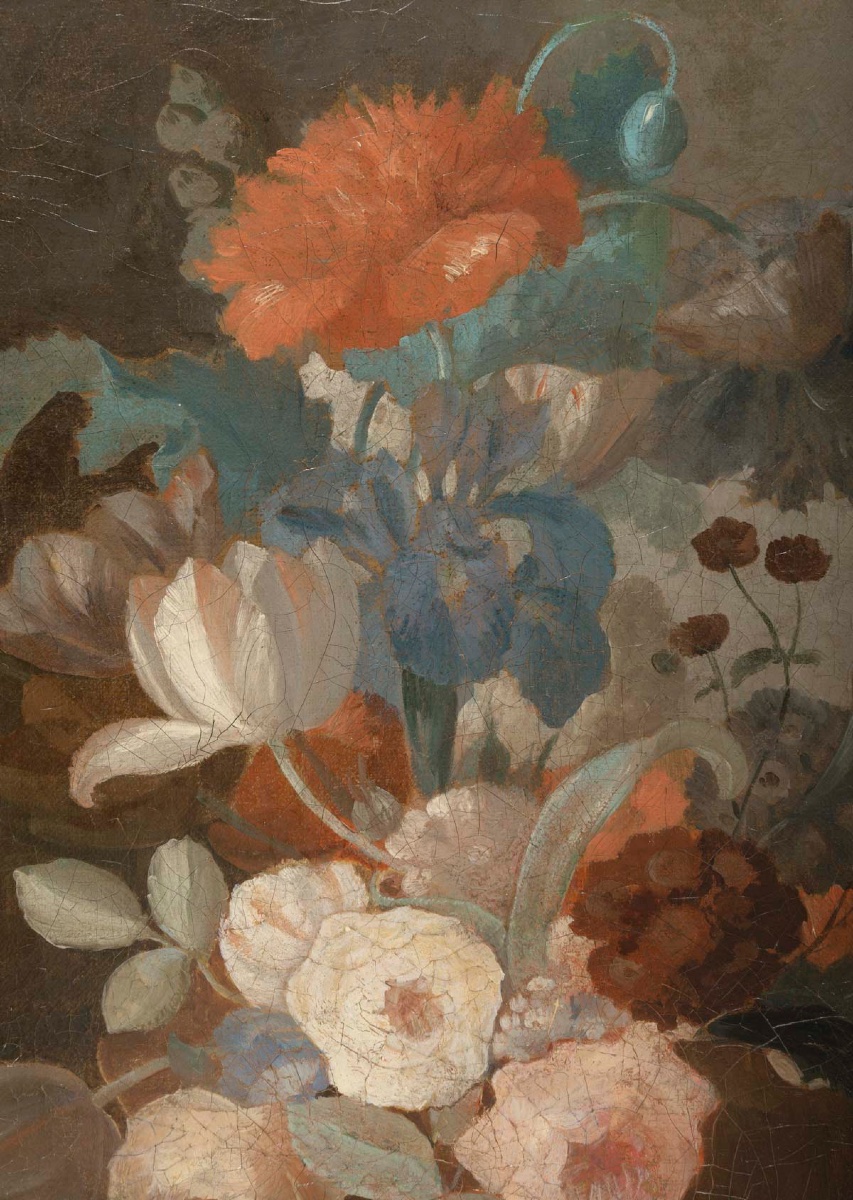 Nature morte aux fleurs – huile sur toile, École française du XIXe siècle — 9