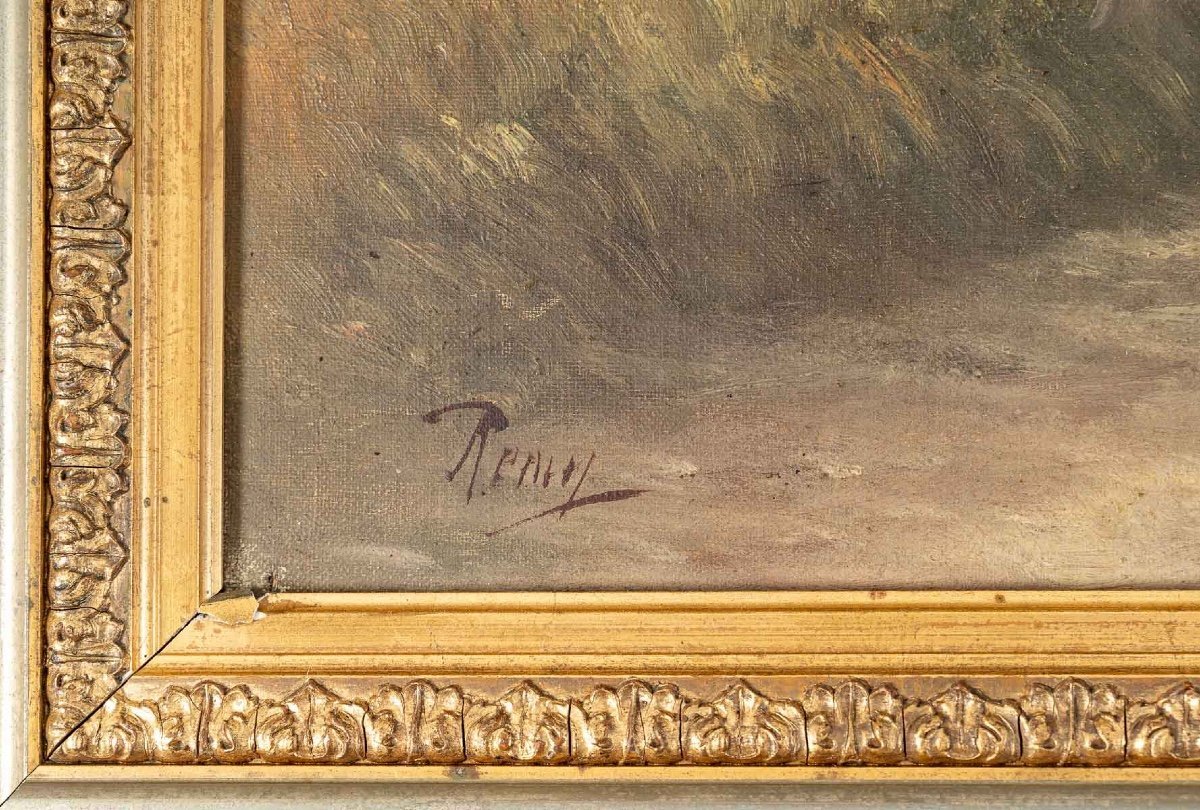 Paire de tableaux huile sur toile paysage sous-bois fin du XIXe siècle — 11