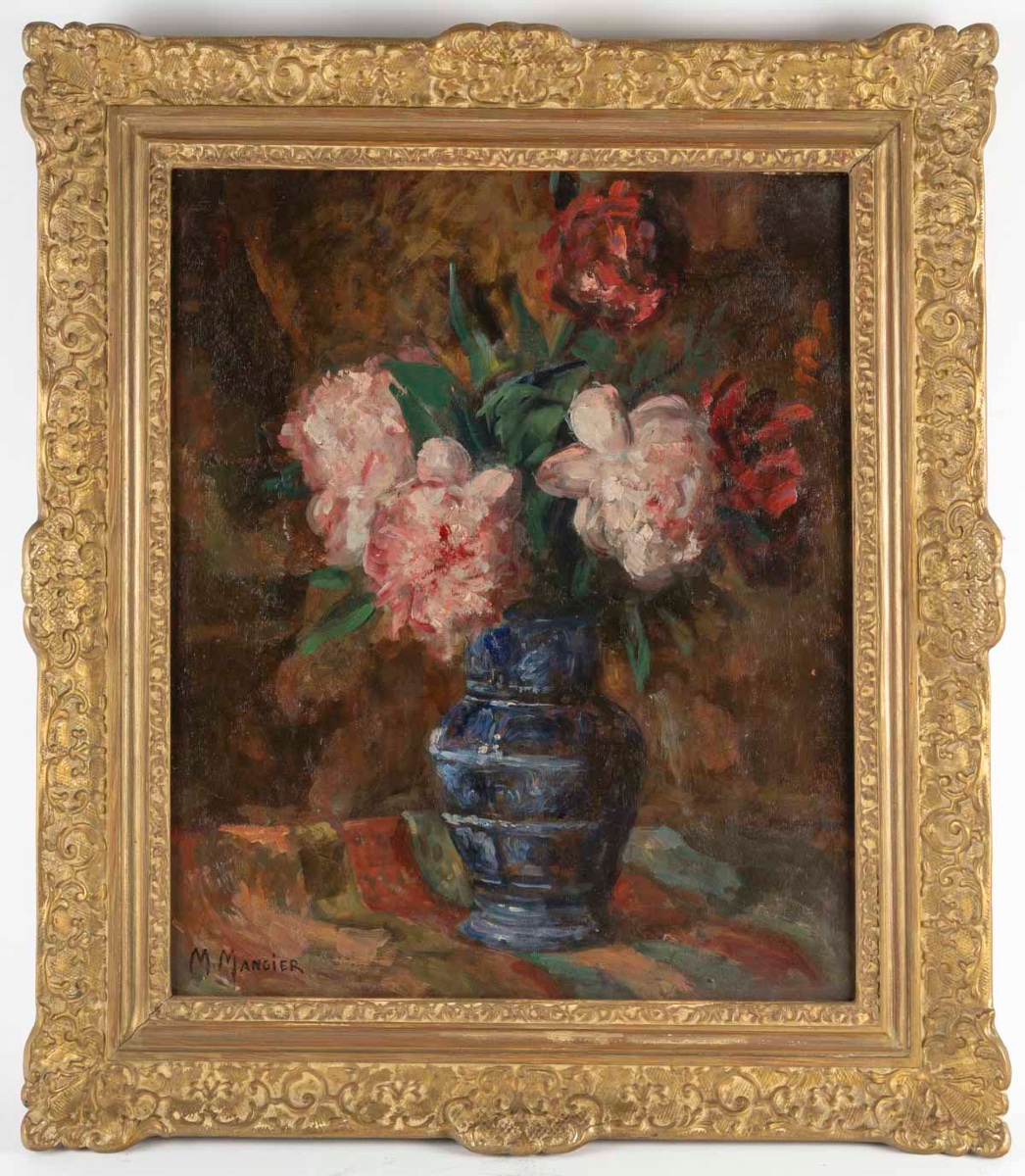 Marius Mangier – Nature morte au vase fleuri – vers 1900-1920 — 2