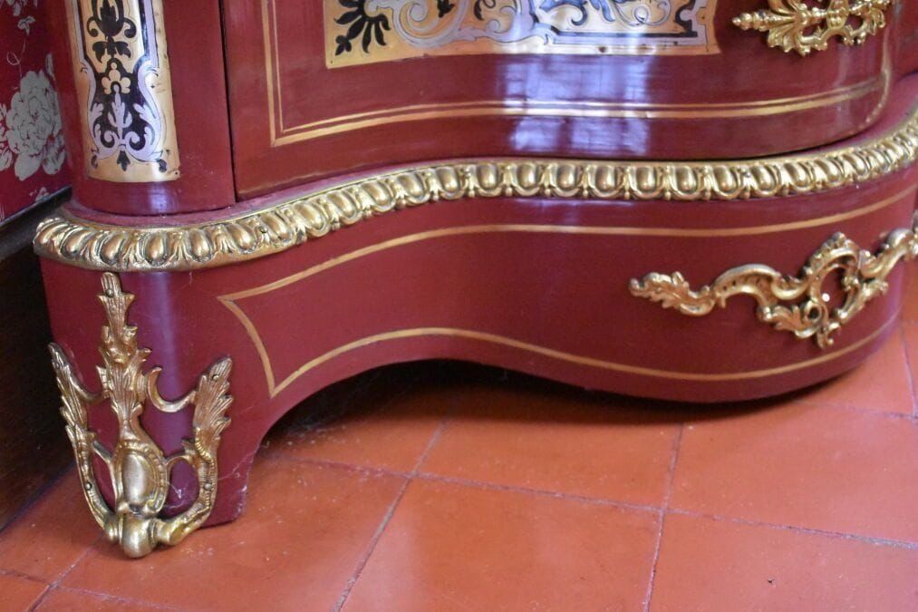 Paire d'Encoignures en marqueterie Boulle fin du XIXe siècle — 8