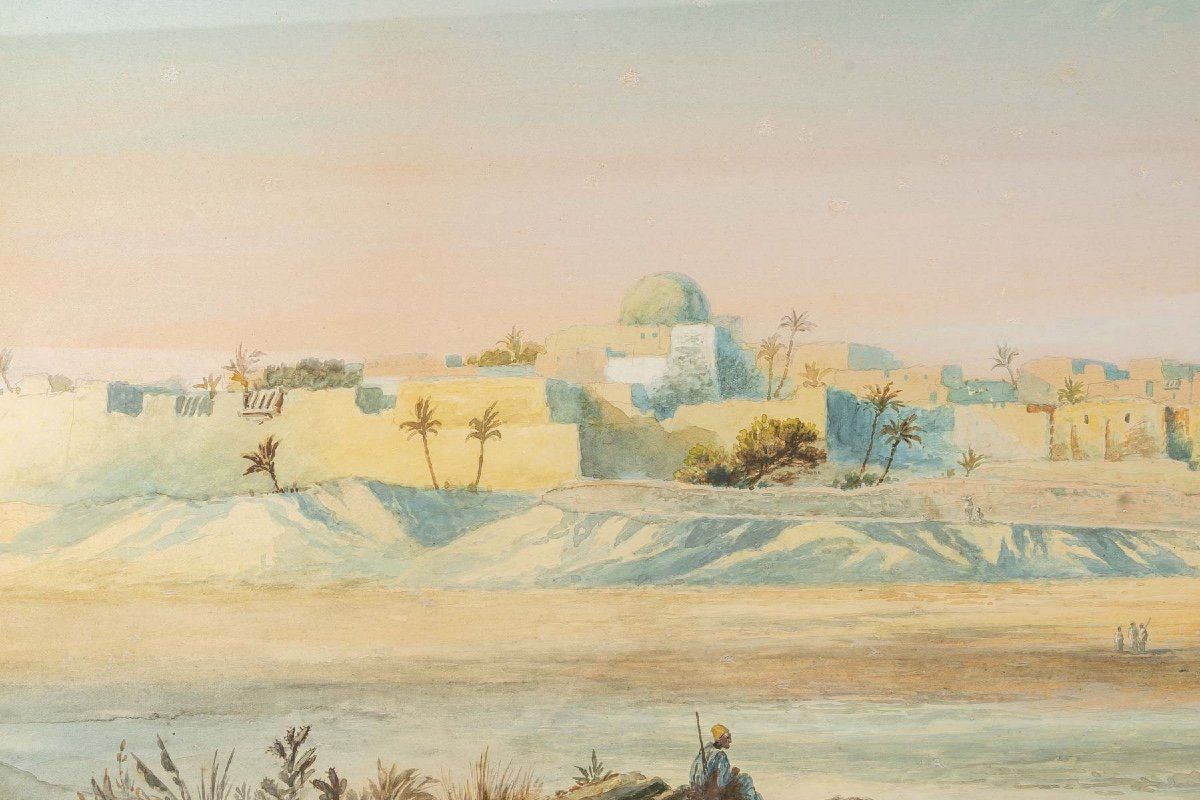 Tableau Orientaliste Aquarelle fin du XIXe siècle — 9