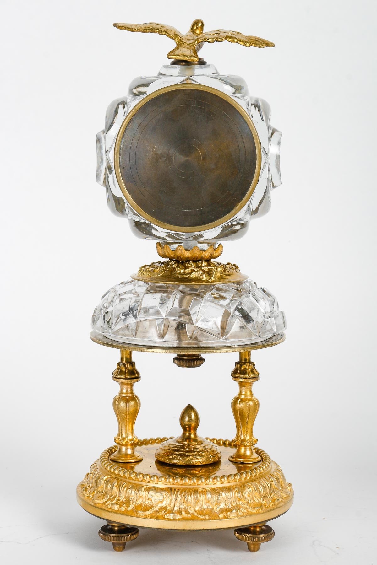 Une garniture de cheminée bronze doré et cristal Baccarat fin du XIXe siècle — 6