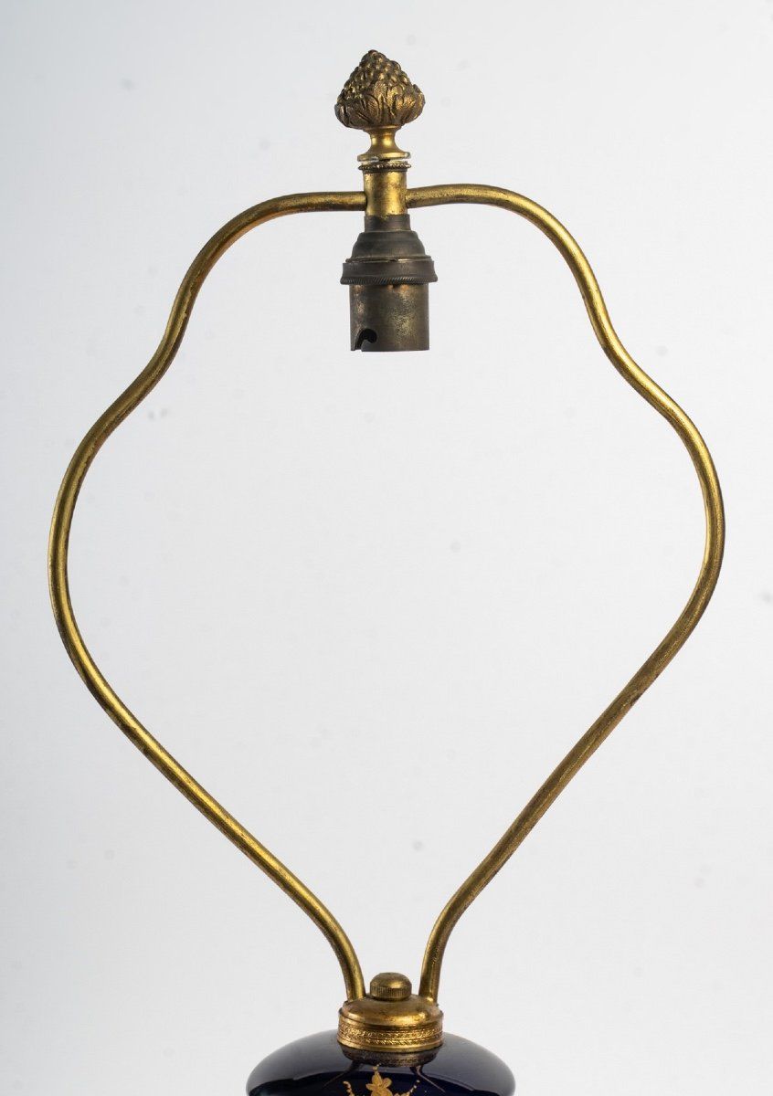 Pied de lampe en porcelaine XIXe — 7