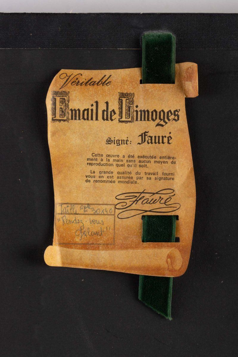 « Rendez-vous Galant » tableau en émail de Limoges — 7
