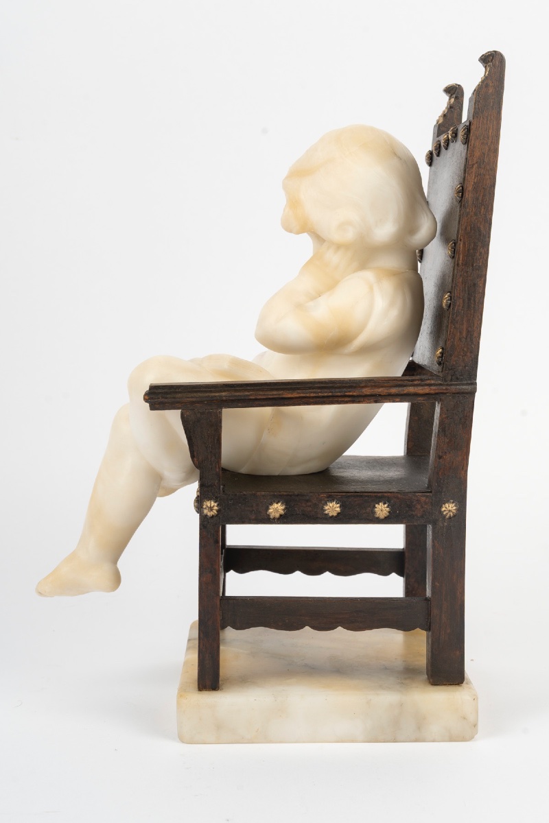 Sculpture en marbre et bronze, époque et style art nouveau — 11