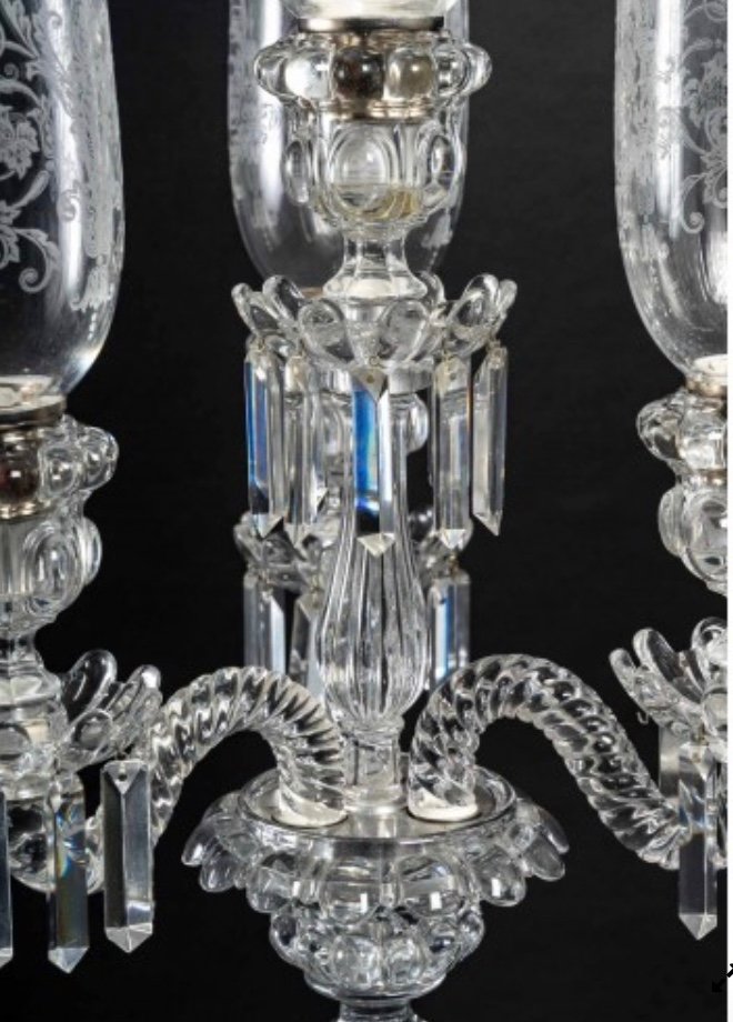 Une paire de girandoles en cristal de Baccarat, fin du XIXe siècle — 7