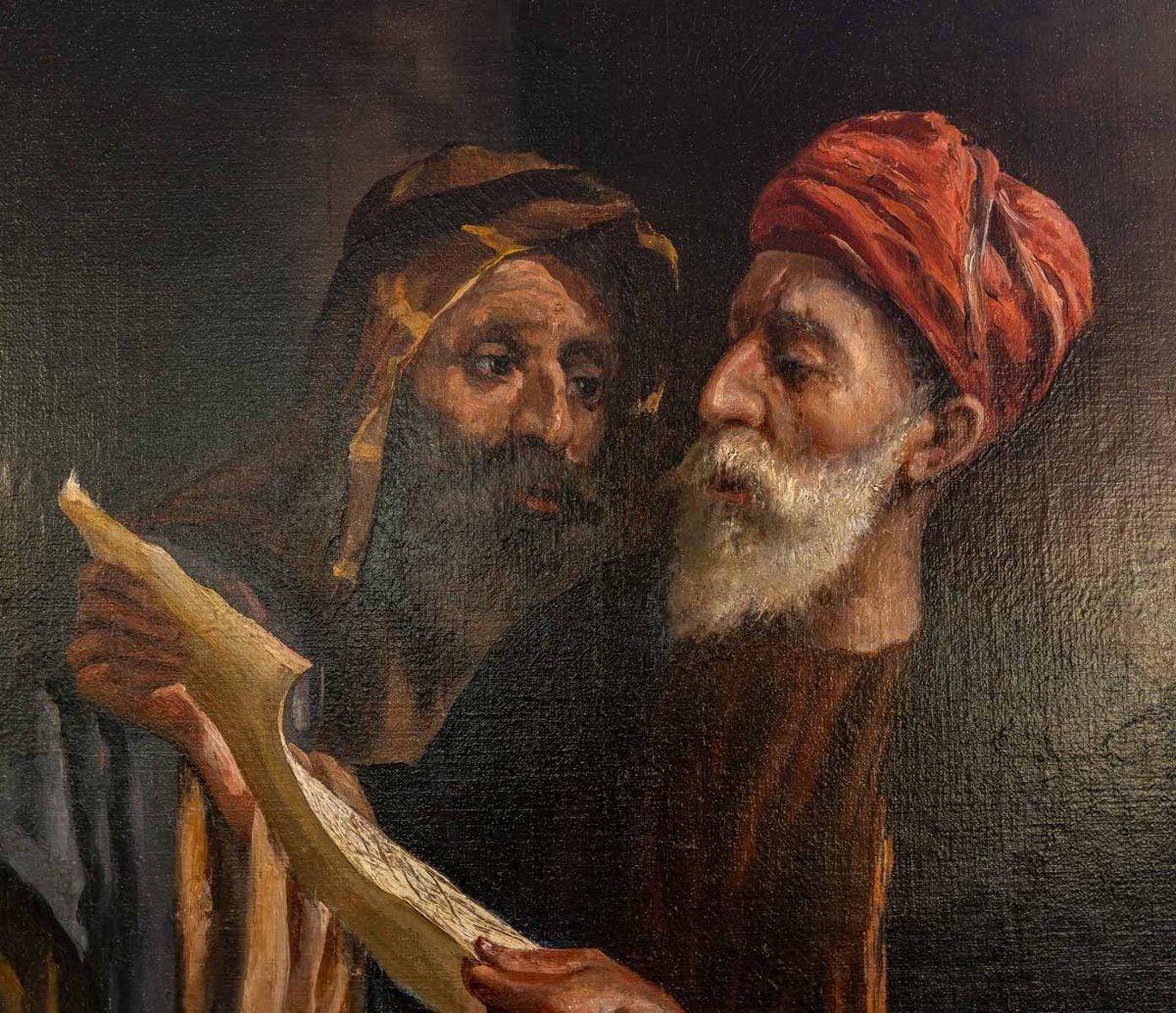 Huile sur toile Orientaliste LORENZO FERRER XIXe siècle — 10