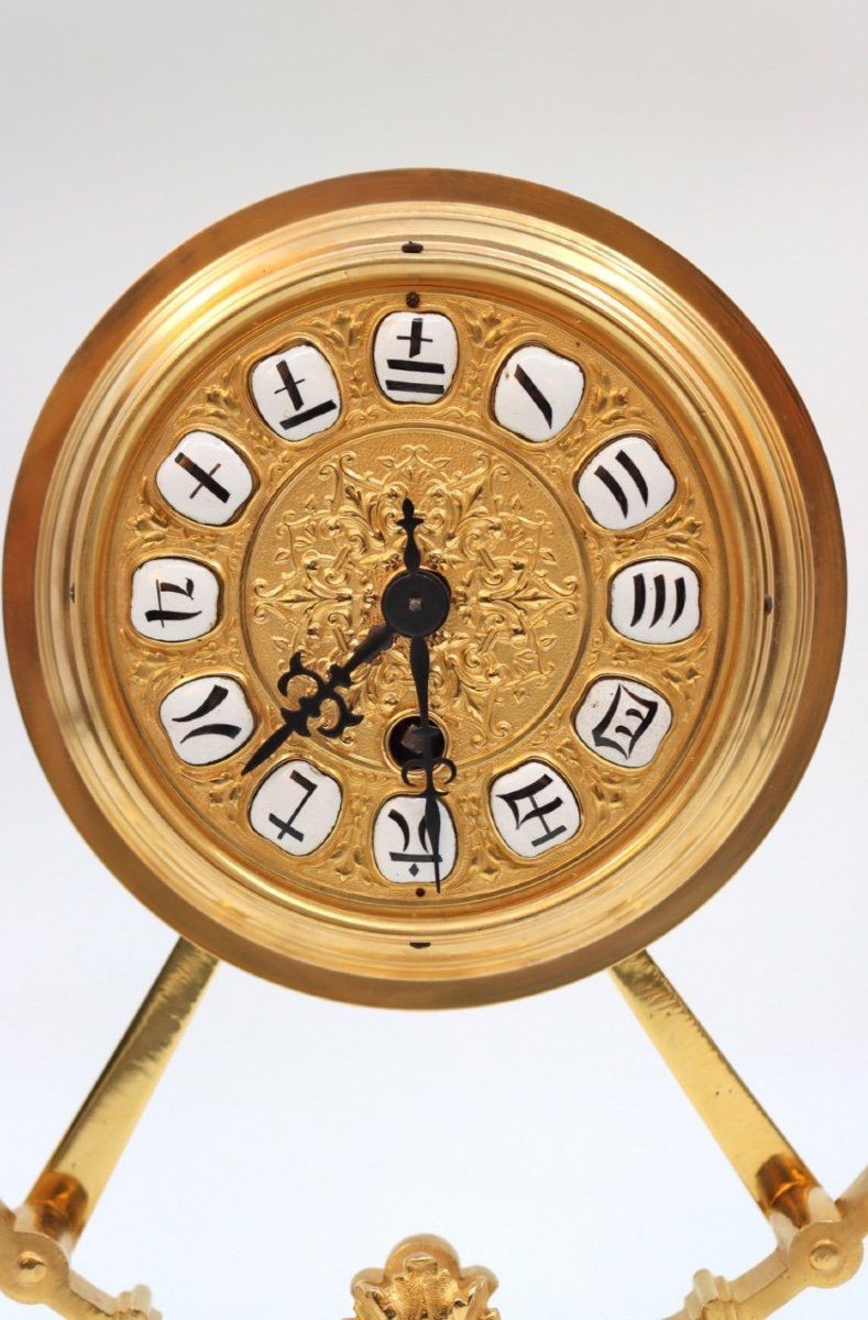 Pendule en bronze doré fin du XIXe siècle — 13