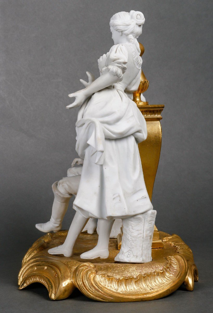 Groupe en biscuit de Sèvres et bronze doré Circa 1880 — 6