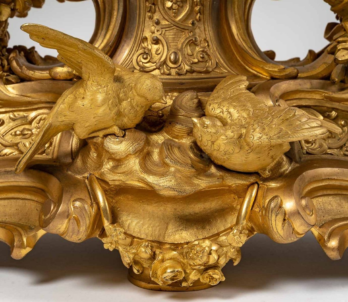 Henri Picard – Importante garniture de cheminée en bronze doré, époque Napoléon III — 12