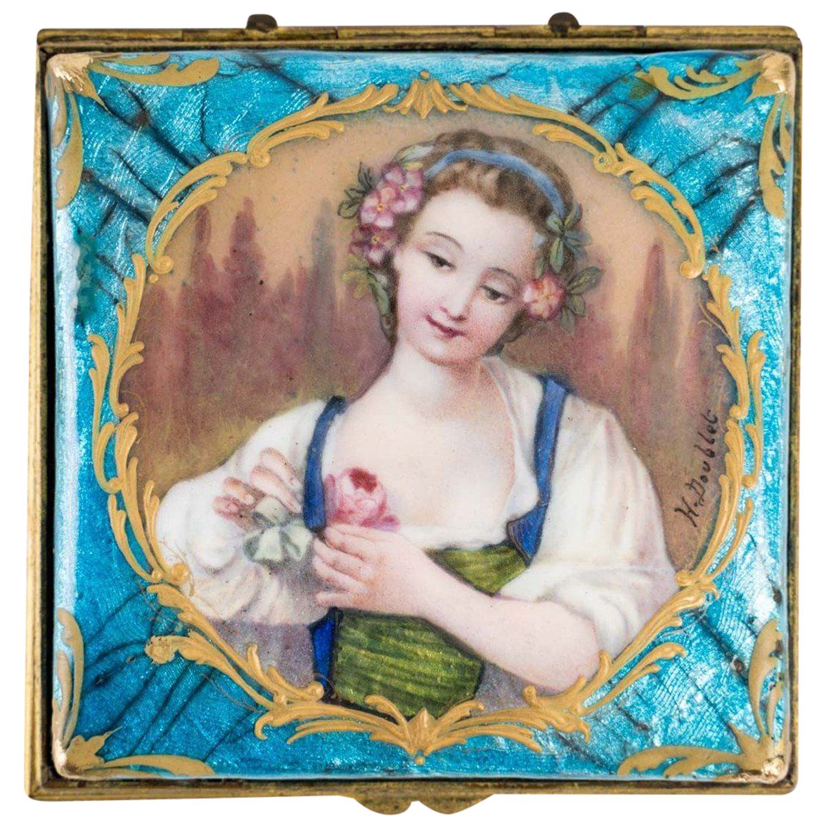 Boîte A bijoux en émail de Limoges — 2