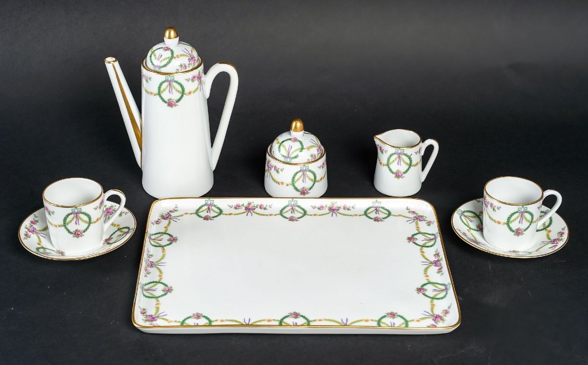 Service thé et café tête à tête en porcelaine de Limoges — 4