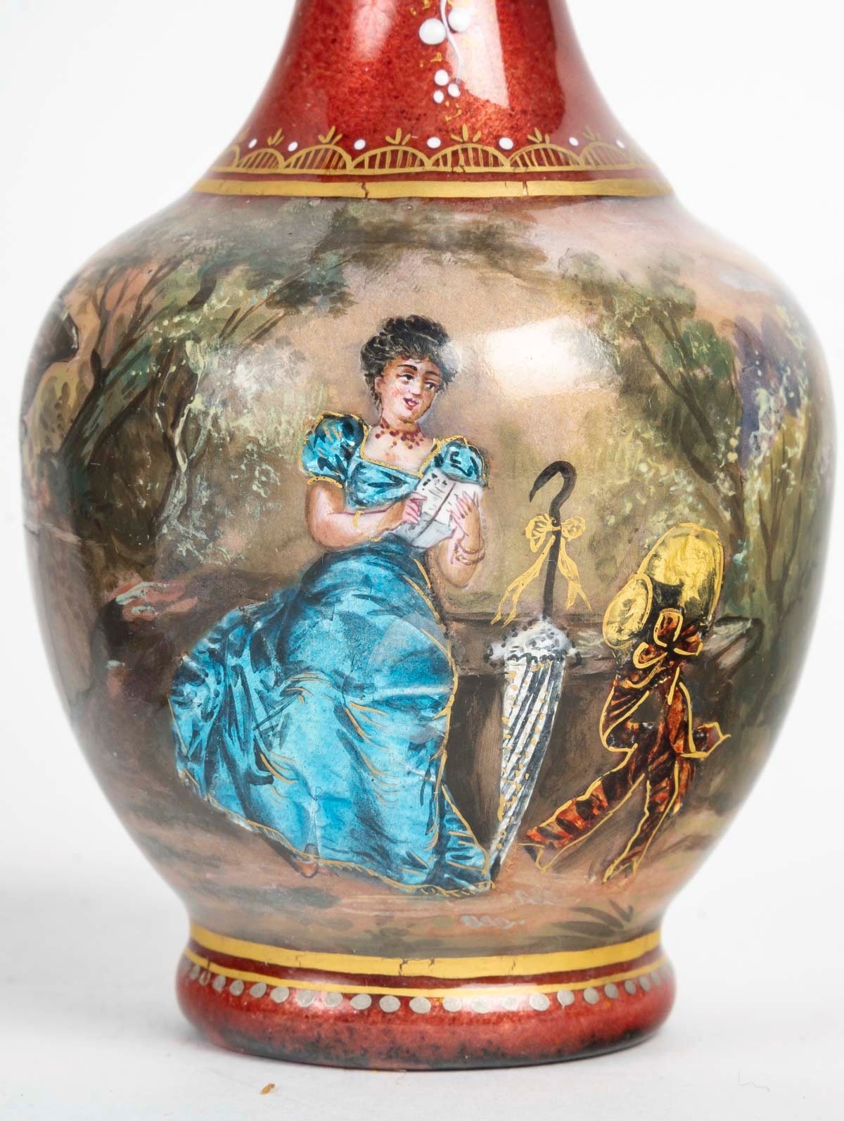 Une paire de vases en émail, fin XIXè siècle — 8