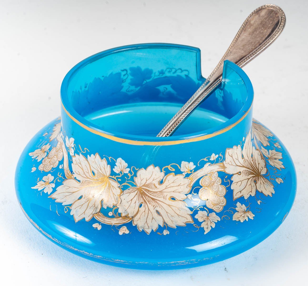 Service à eau en opaline bleu fin du XIXe siècle — 8