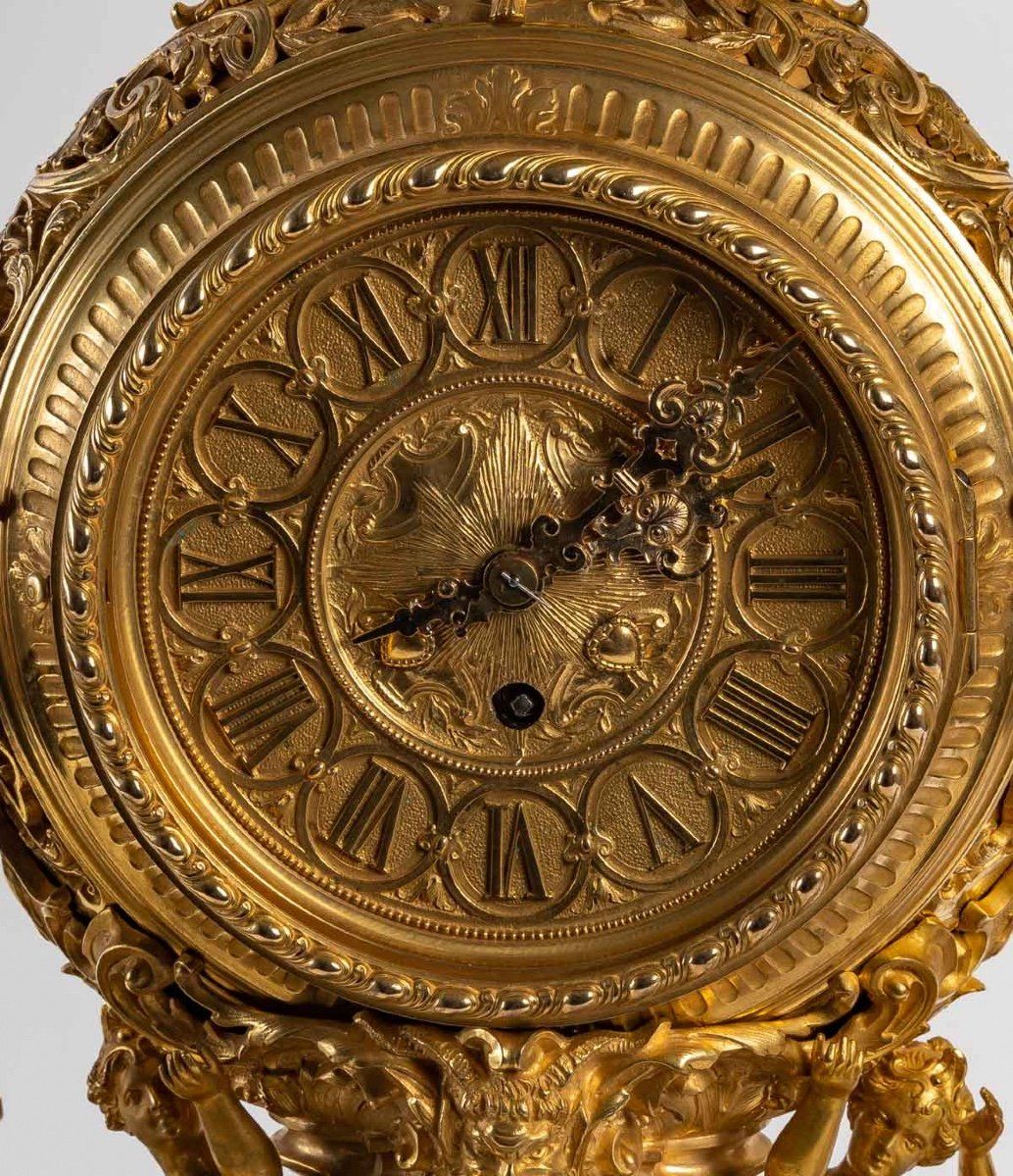 Une Garniture de Cheminée en bronze doré XIXe siècle — 7