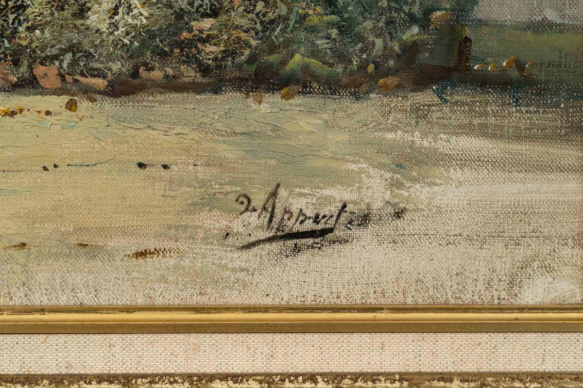 Paire de tableaux huile sur toile, fin du XIXe siècle — 8