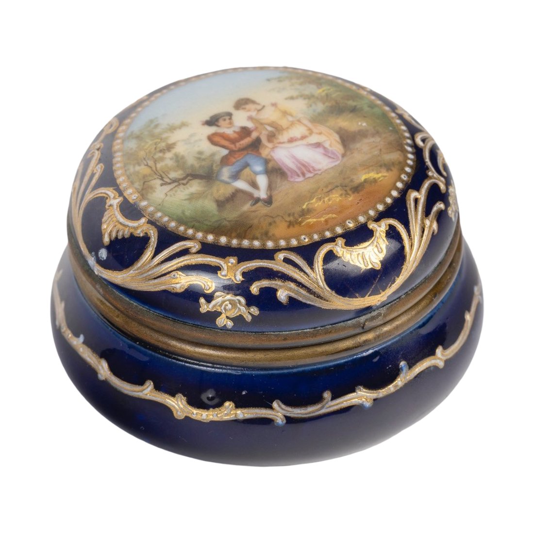 Une miniature boîte à bijoux, en porcelaine de style Sèvres, fin du XIXe siècle — 9
