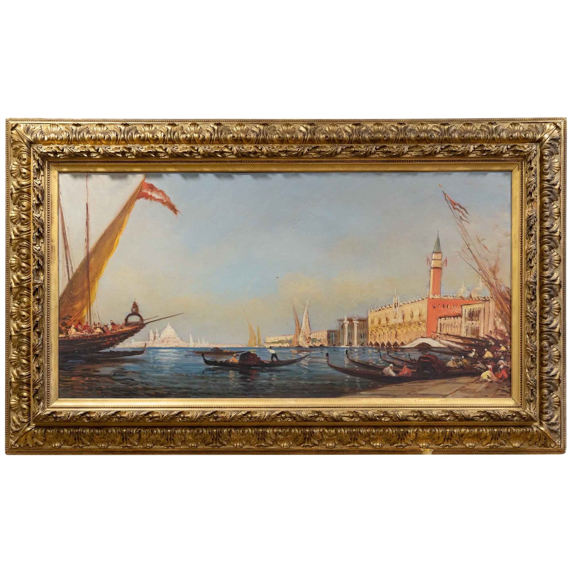 Une vue de Venise encadré fin du XIXe siècle — 2