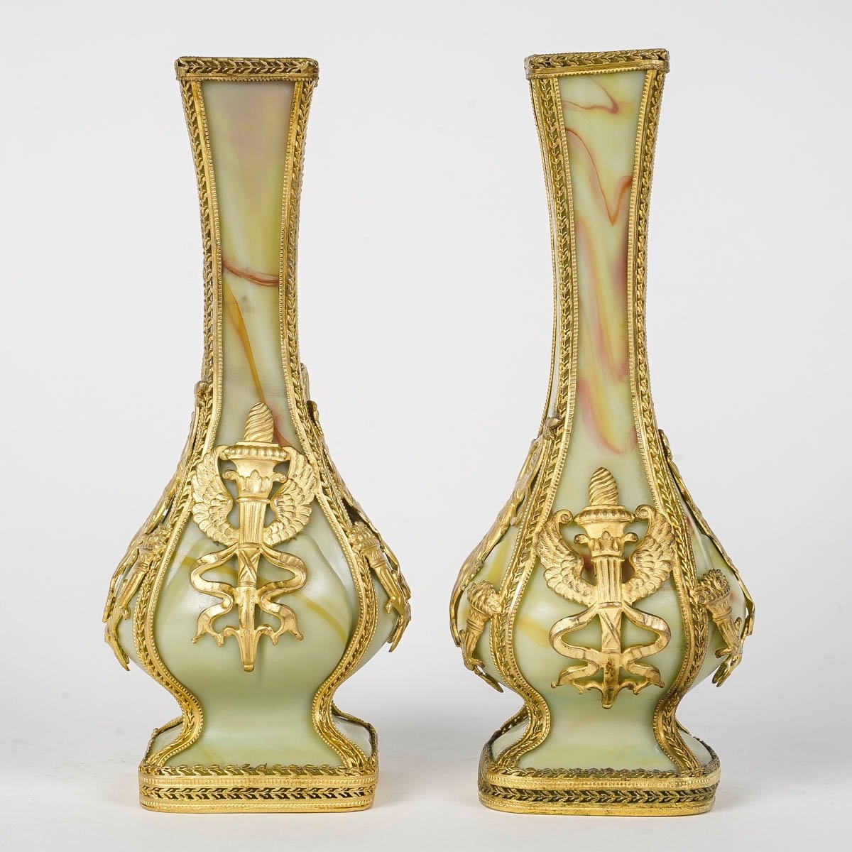 Une paire de petits vases en Pâte de verre fin XIXè siècle — 3