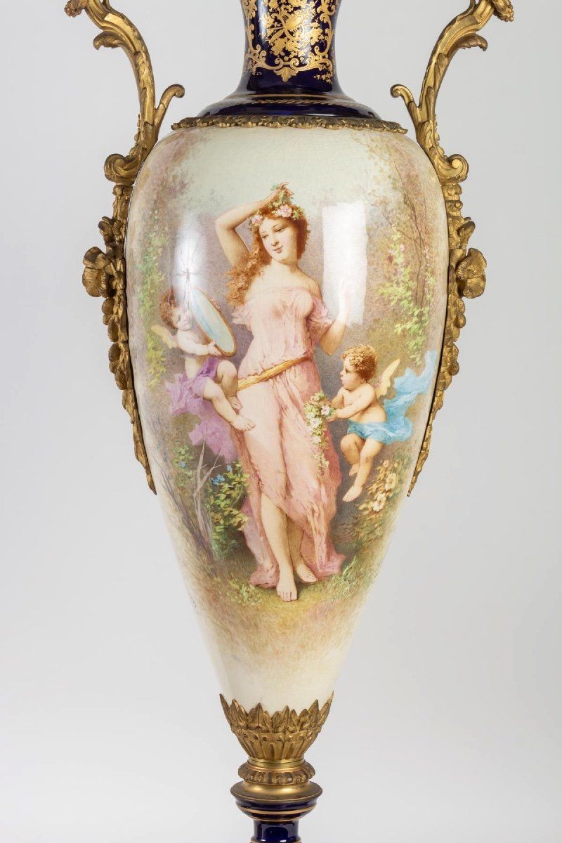 Paire de Très beaux vases en porcelaine de Sèvres XIXe siècle — 7