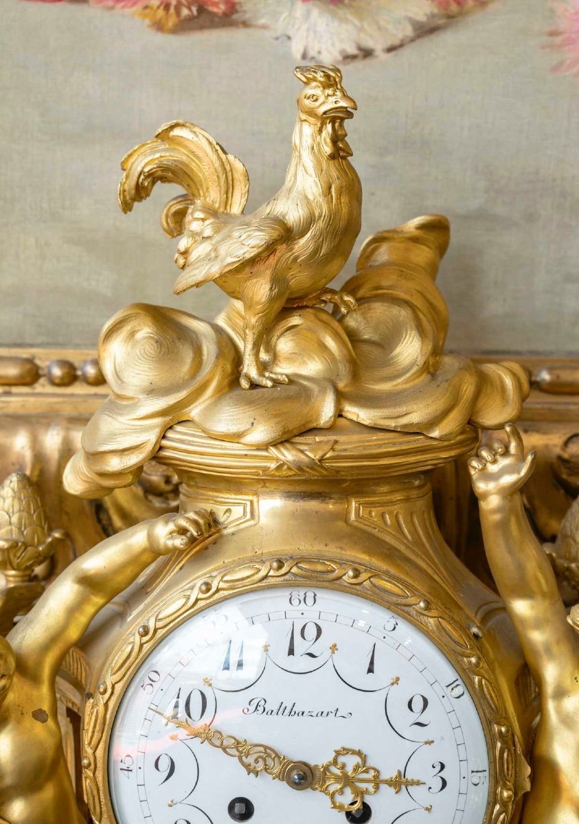 Une pendule au Coq en bronze doré époque XIXe siècle — 10