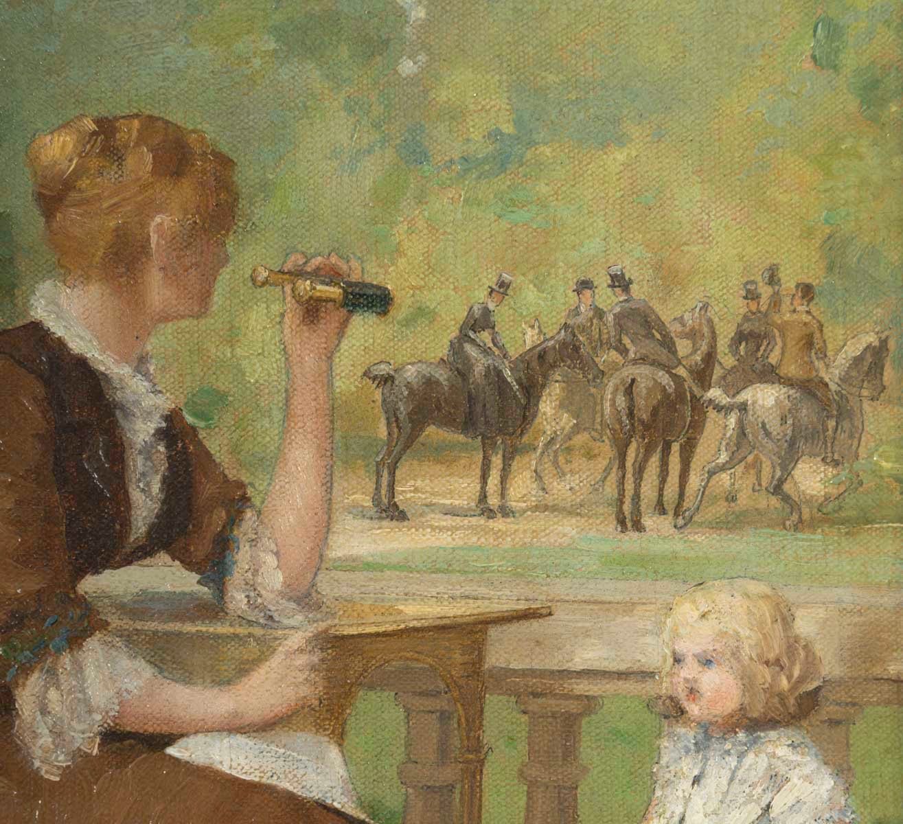 Une paire de tableaux huile sur toile, scène de genre, fin du XIXe siècle — 17