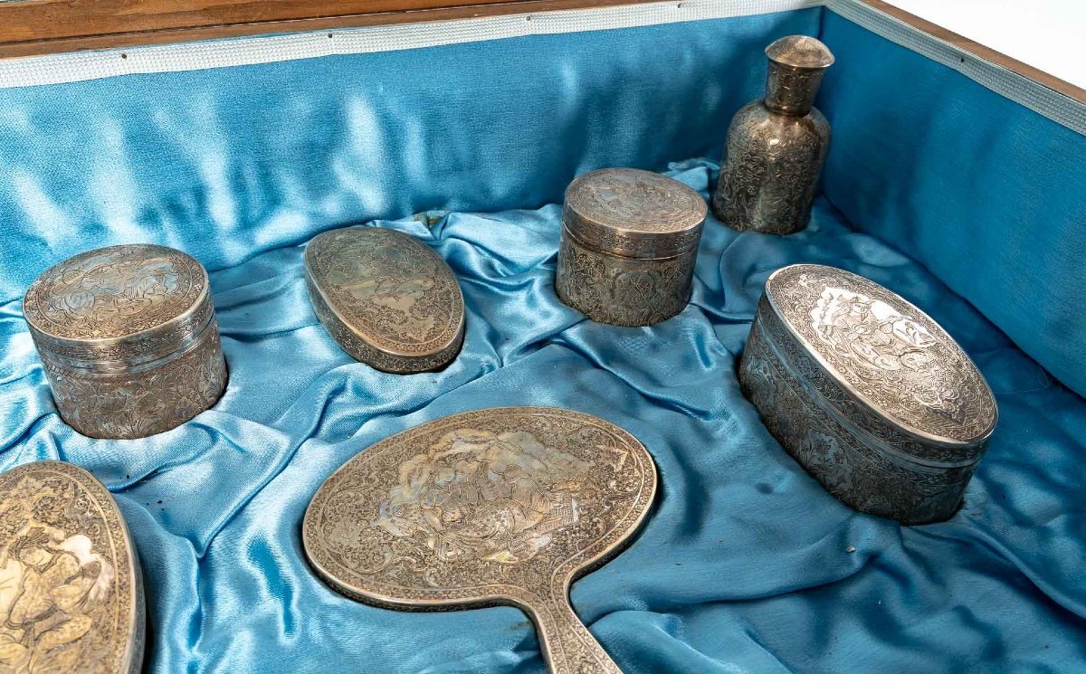 Meuble coffret à nécessaire de Toilette style Syrien fin du XIXe siècle — 10
