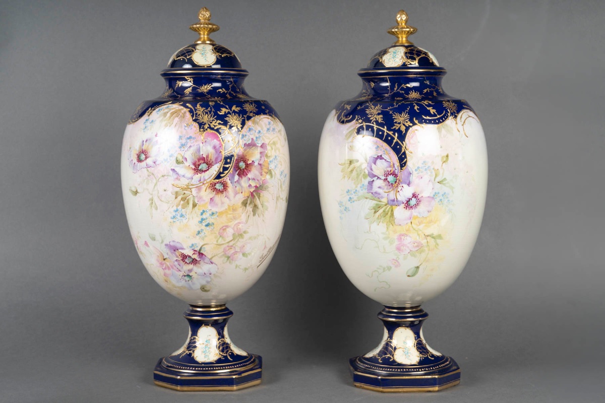 Une paire de vases en porcelaine Allemagne, début du XXe siècle — 4