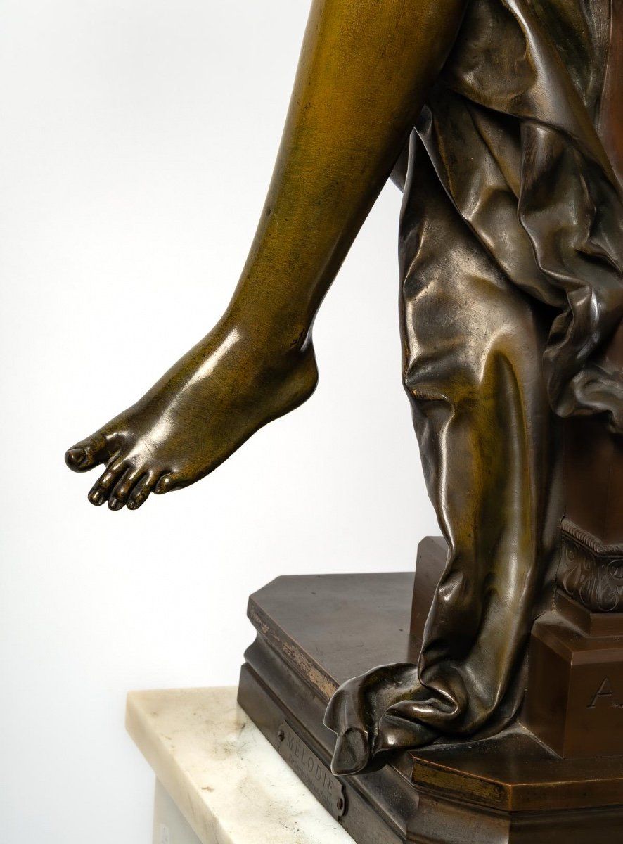 Figure en bronze Melodie d'Albert Ernest Carrier Belleuse — 11