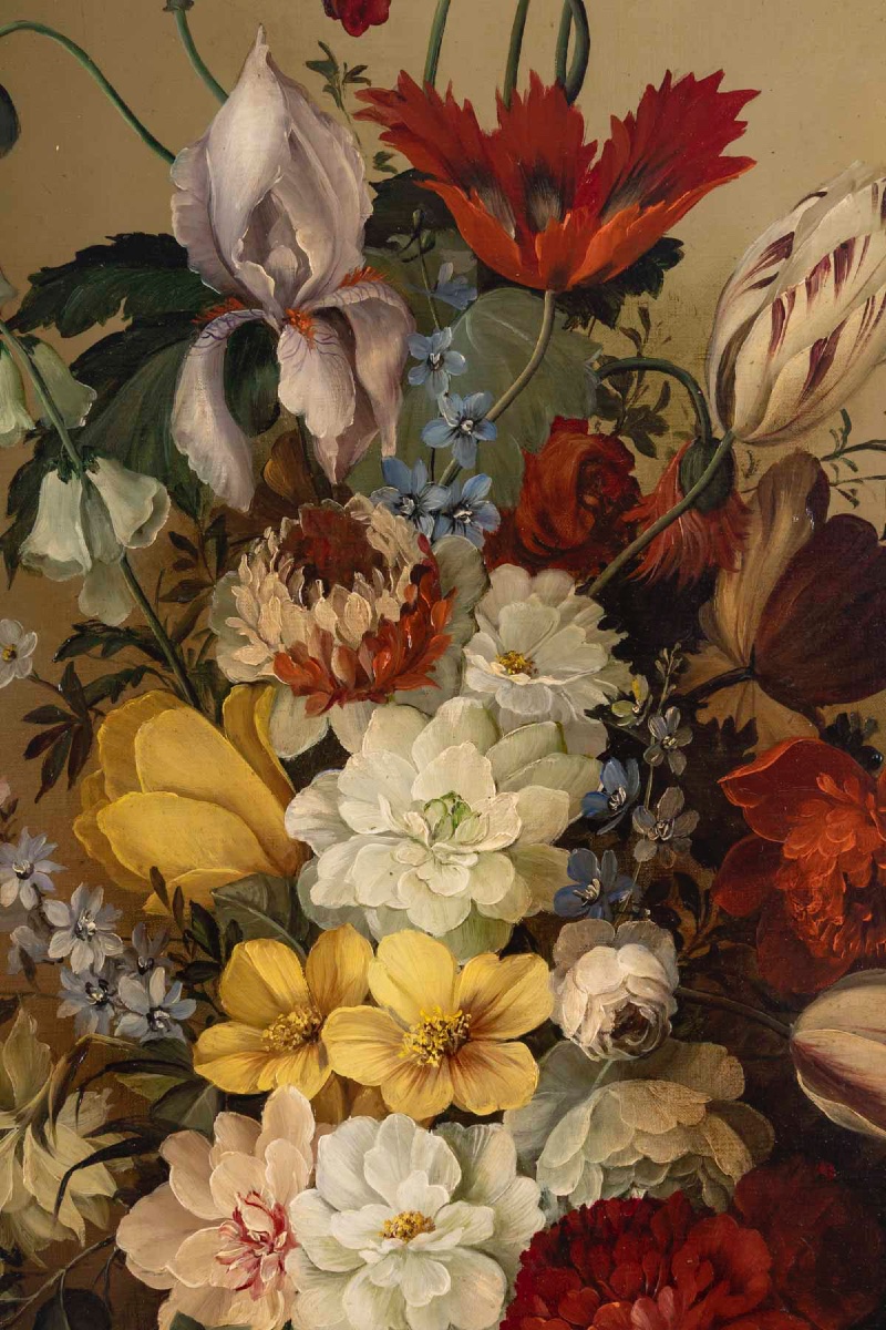 Une huile sur toile composition florale, fin du XIXe siècle — 7