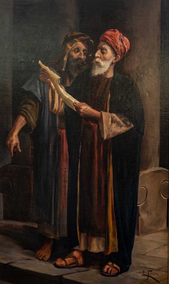 Huile sur toile Orientaliste LORENZO FERRER XIXe siècle — 6