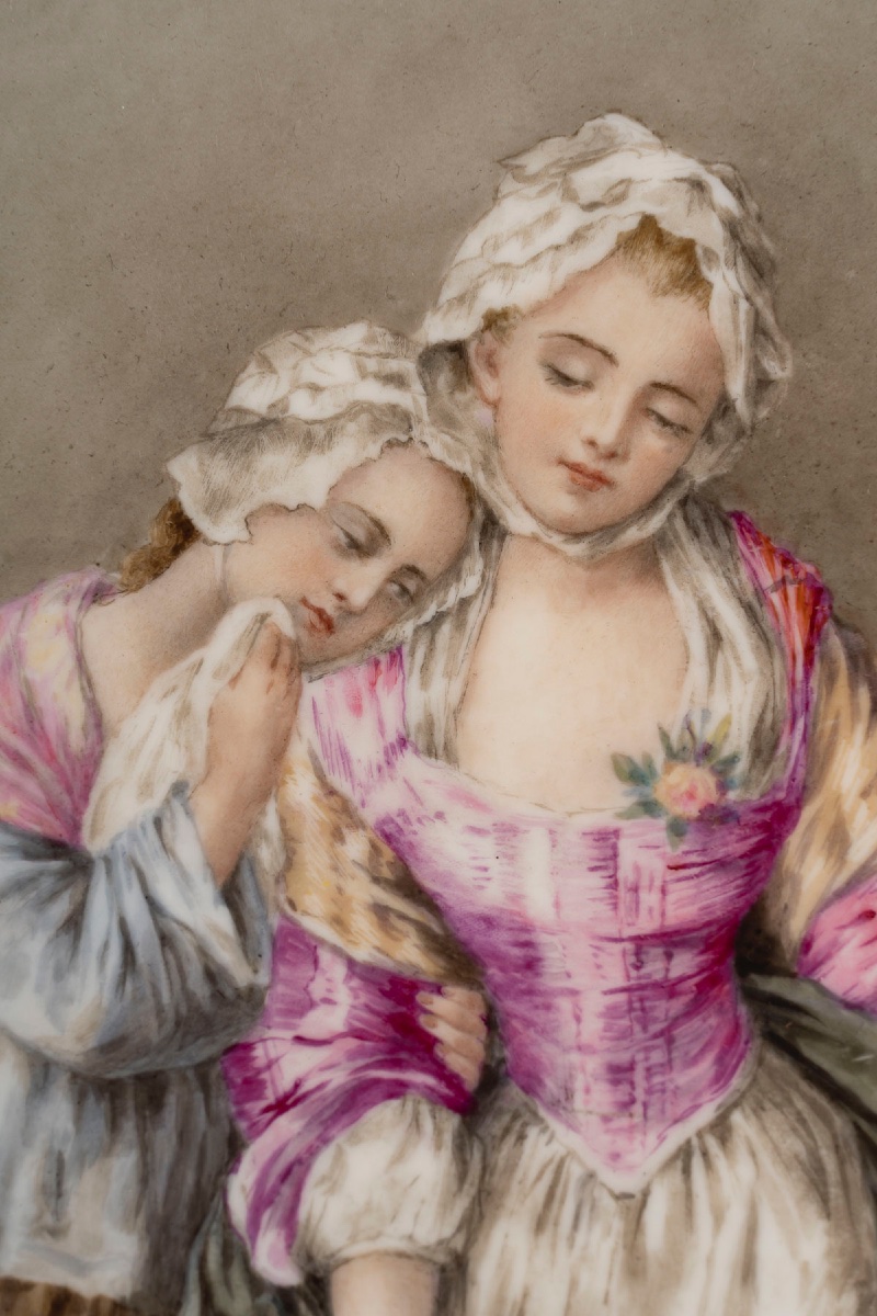 Plaque en porcelaine encadrée, fin du XIXe siècle — 7