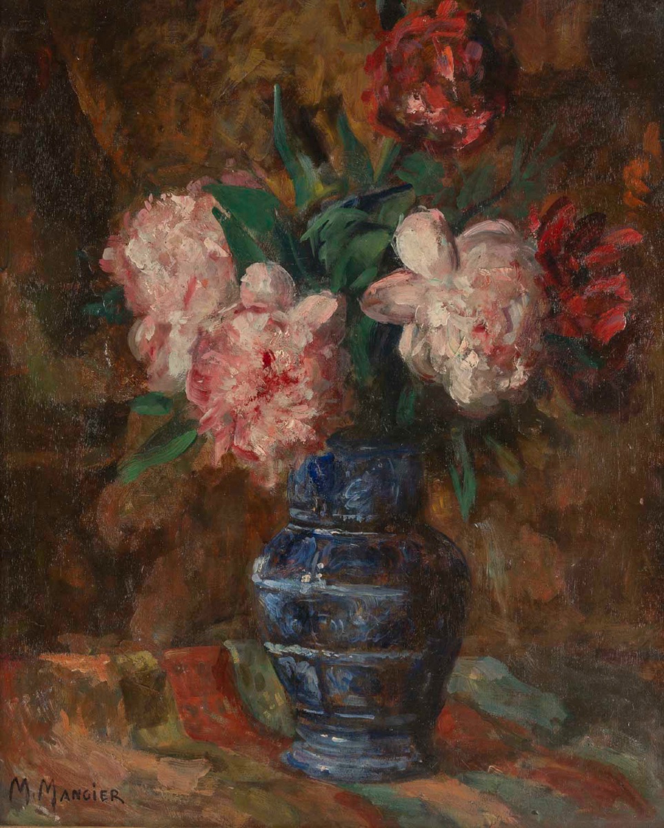 Marius Mangier – Nature morte au vase fleuri – vers 1900-1920 — 3